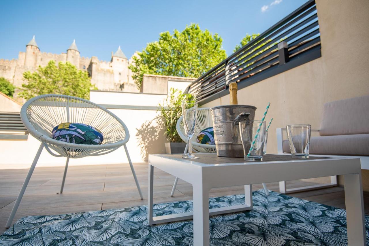 La Terrasse De La Tour Pinte. Apartamento Carcassonne Exterior foto